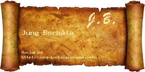 Jung Borbála névjegykártya